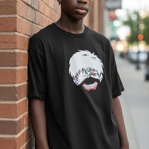 Black Graphic Tee with Bold Design